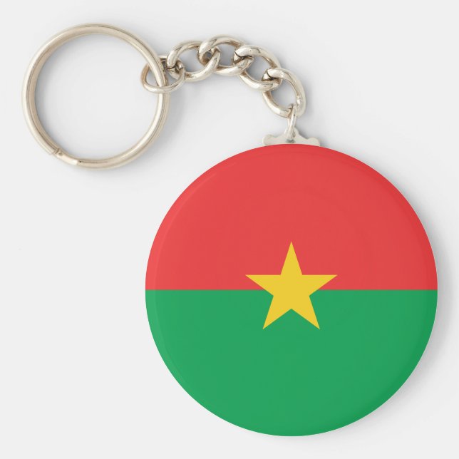 Burkina Faso Flagga Nyckelring (Framsidan)