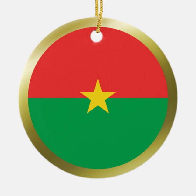 Burkina Faso Flagga Ornament (Framsidan)