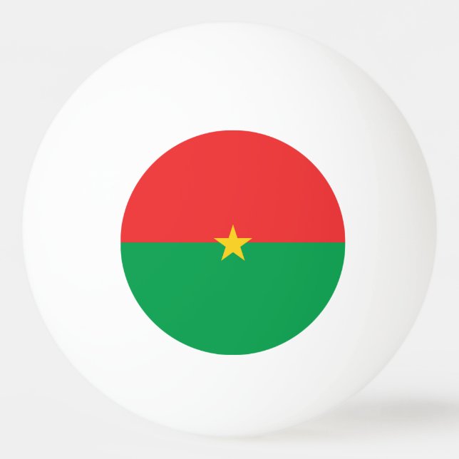 Burkina Faso flagga Pingisboll (Framsidan)