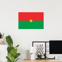 Burkina Faso flagga Poster