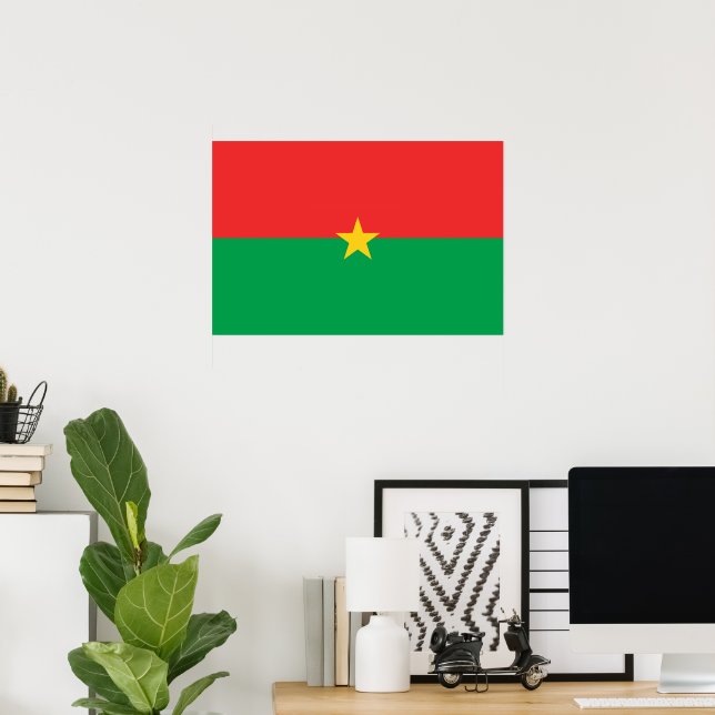 Burkina Faso flagga Poster (Hemmakontoret)