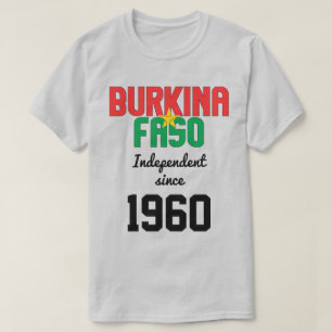 Burkina Faso Flagga Självständighet Firande T Shirt
