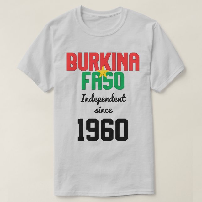 Burkina Faso Flagga Självständighet Firande T Shirt (Design framsida)