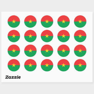Burkina Faso flagga Sticker Runt Klistermärke