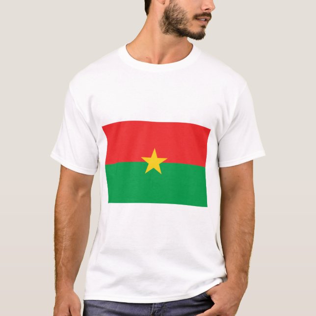 Burkina Faso Flagga T Shirt (Framsida)