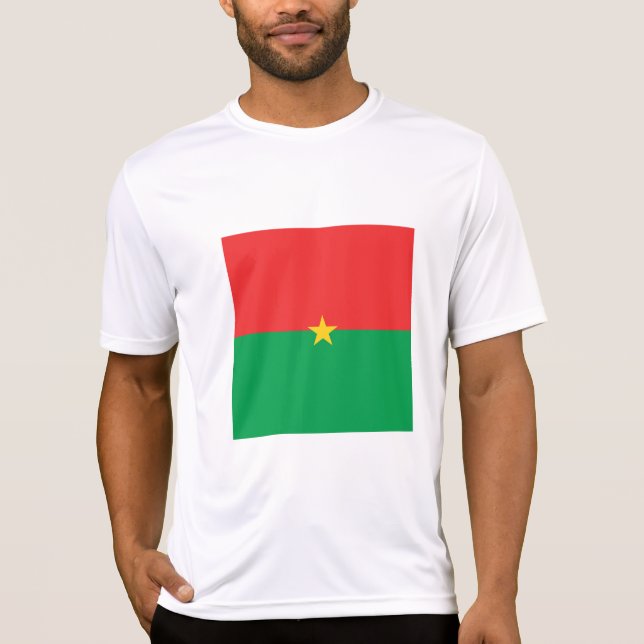 Burkina Faso flagga T Shirt (Framsida)