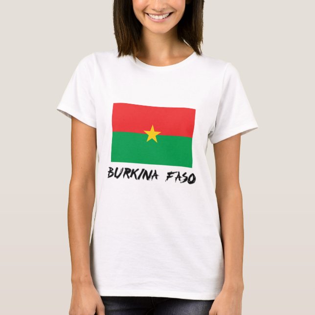 Burkina Faso flagga T Shirt (Framsida)