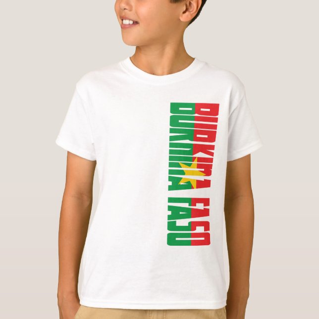 Burkina Faso flagga Tee Shirt (Framsida)