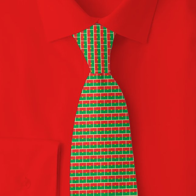Burkina Faso Flagga Tegel Mönster Slips (Skapare uppladdad)