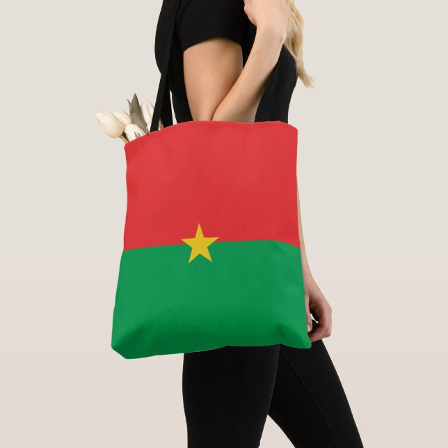 Burkina Faso flagga Tygkasse (Närbild)