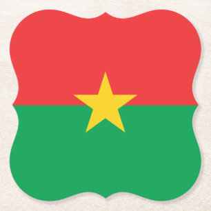 Burkina Faso Flagga Underlägg Papper