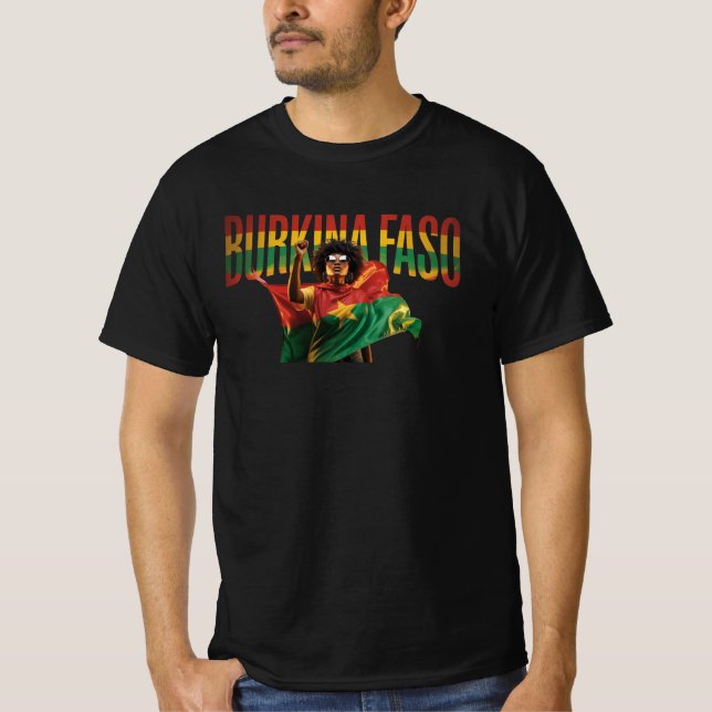 Burkina Faso-Flagga utformning - Underbart sätt at T Shirt (Framsida)