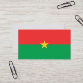 Burkina Faso flagga Visitkort