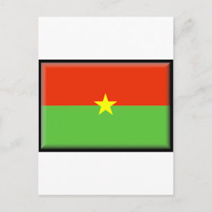 Burkina Faso Flagga Vykort