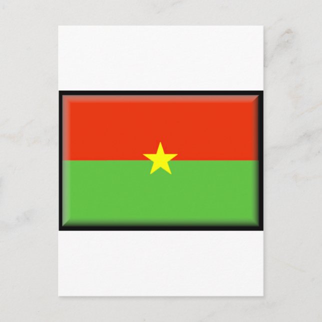 Burkina Faso Flagga Vykort (Framsida)