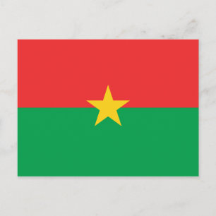 Burkina Faso Flagga vykort