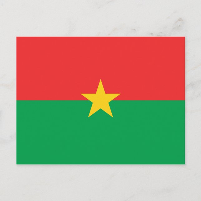 Burkina Faso Flagga vykort (Framsida)