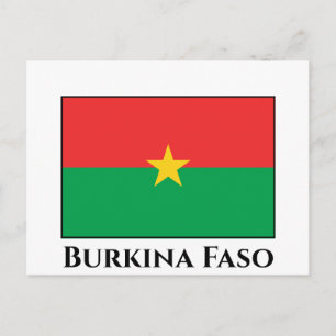Burkina Faso Flagga Vykort