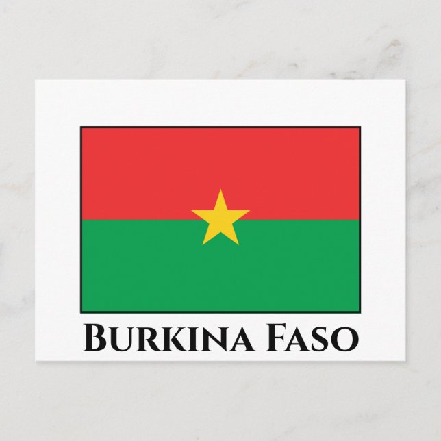 Burkina Faso Flagga Vykort (Framsida)
