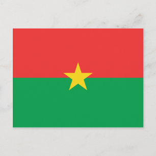 Burkina Faso Flagga vykort