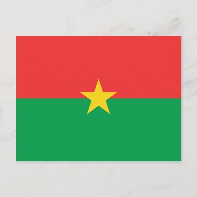 Burkina Faso Flagga vykort (Framsida)