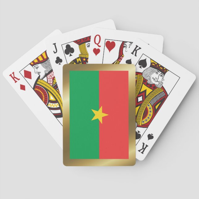 Burkina Faso Flaggspelkort Spelkort (Baksidan)