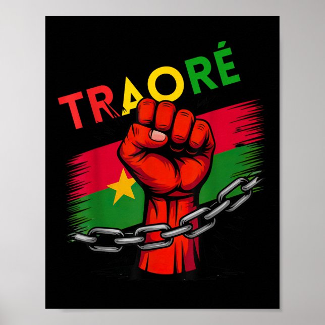 Burkina Faso Ibrahim Traoré Shirt Thomas Sankara T Poster (Framsidan)