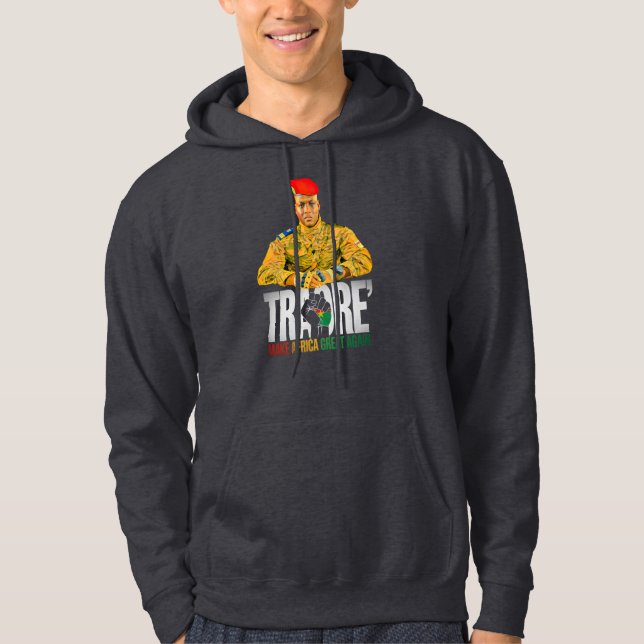 Burkina Faso-Ibrahim Traoré / Thomas Sankara Hoodie (Framsida)