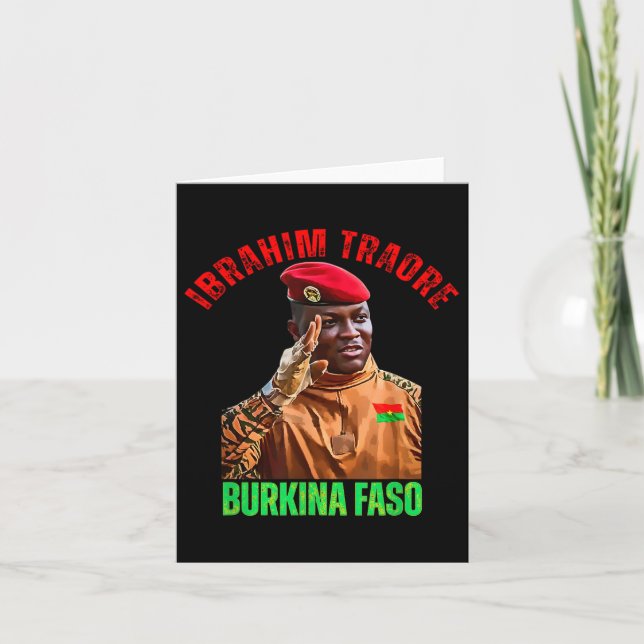 Burkina Faso- Ibrahim Traoré Thomas Sankara Kort (Framsida)