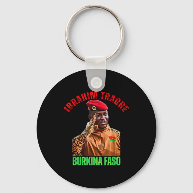Burkina Faso- Ibrahim Traoré Thomas Sankara Nyckelring (Framsida)