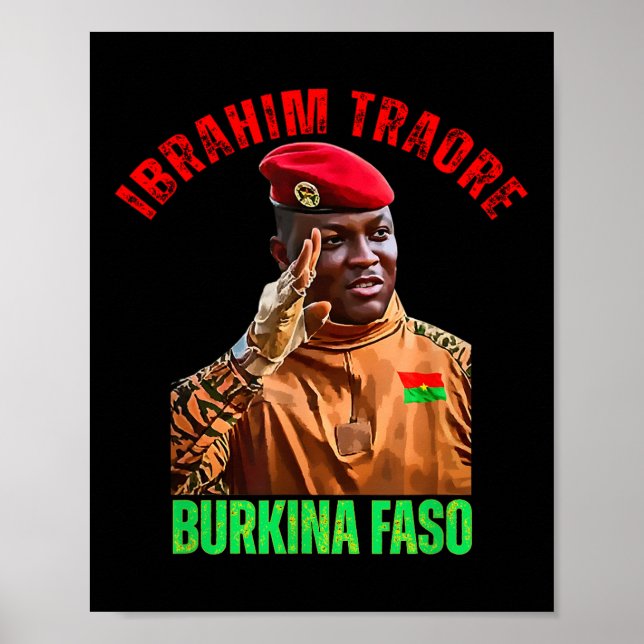 Burkina Faso- Ibrahim Traoré Thomas Sankara Poster (Framsidan)
