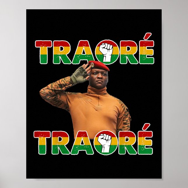 Burkina Faso - Ibrahim Traoré _ Thomas Sankara Poster (Framsidan)
