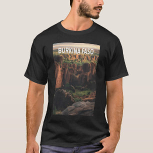Burkina Faso Illustration Travel Art Vintage T Shirt