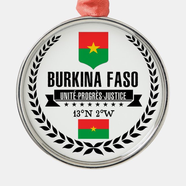 Burkina Faso Julgransprydnad Metall (Framsidan)