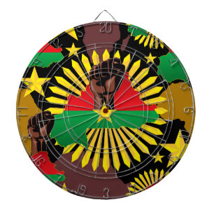 Burkina Faso Karta, Flagga och Revolution Fist Darttavla