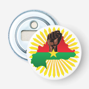 Burkina Faso Karta, Flagga och Revolution Fist Flasköppnare