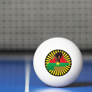 Burkina Faso Karta, Flagga och Revolution Fist Pingisboll