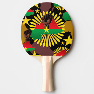 Burkina Faso Karta, Flagga och Revolution Fist Pingisracket