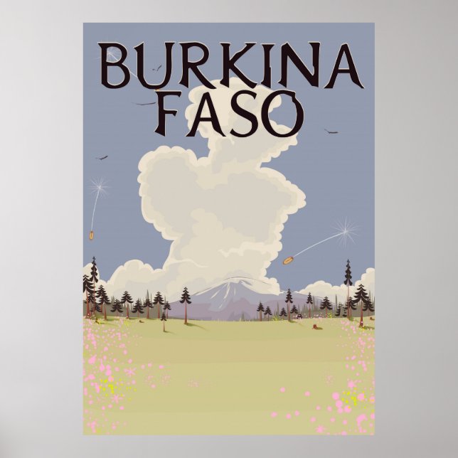 Burkina Faso landskapsreseaffichetryck Poster (Framsidan)