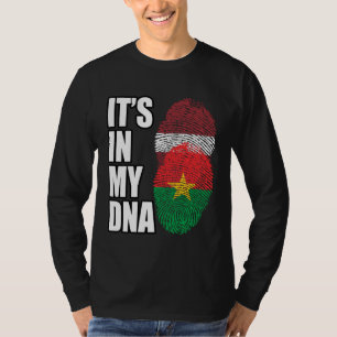 Burkina Faso och lettisk mix DNA-ärvflagga T Shirt