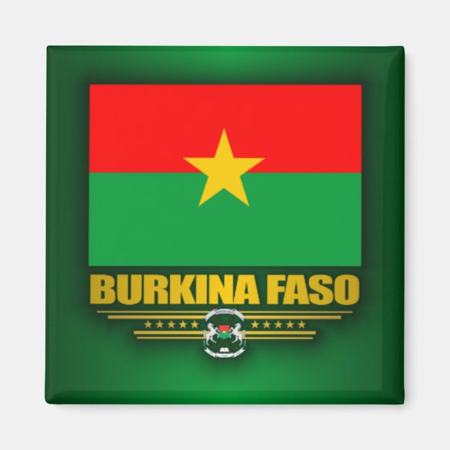 Burkina Faso Pride Magnet (Framsidan)