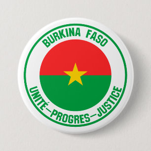 Burkina Faso Round Emblem Knapp