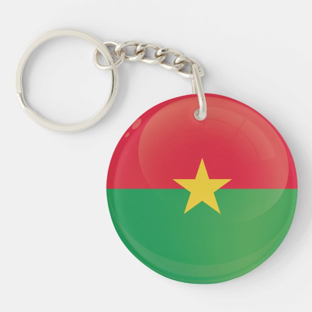 Burkina Faso Round Icon Flagga (Framsidan)