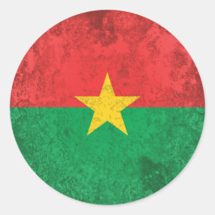Burkina Faso Runt Klistermärke