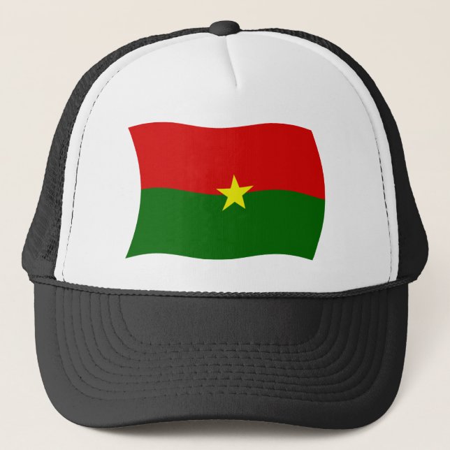 Burkina Fasos flagga hatt Truckerkeps (Framsida)