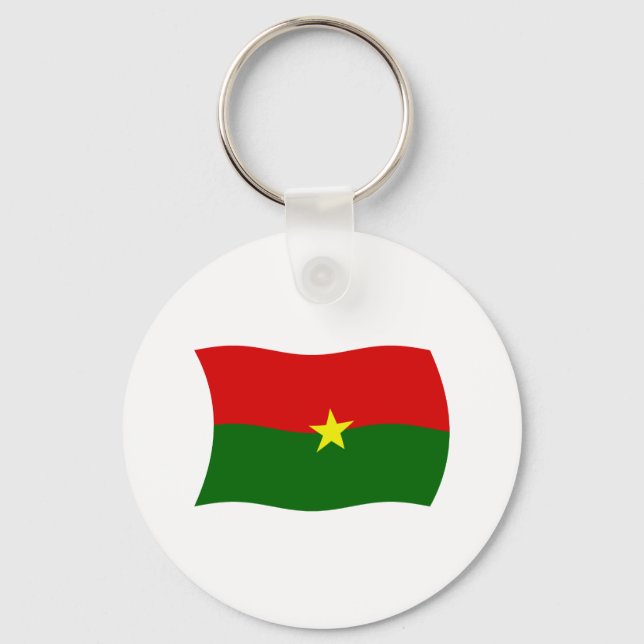 Burkina Fasos flagga Nyckelring (Framsida)