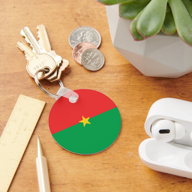 Burkina Fasos flagga Nyckelring (Skrivbord)