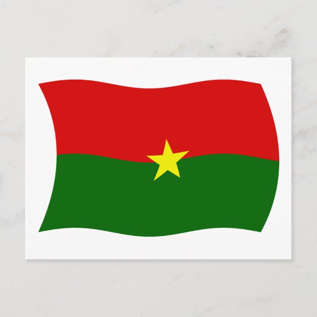 Burkina Fasos flagga vykort (Framsida)