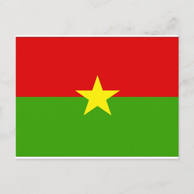 Burkina Flagga Vykort (Framsida)