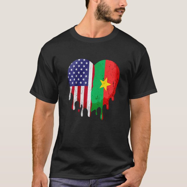 Burkinabe American Patriot Grown Land Smälter H T Shirt (Framsida)